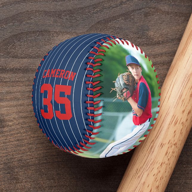 Fully Editable Colours Stripes Name Number Photo Baseball (Creator Uploaded)