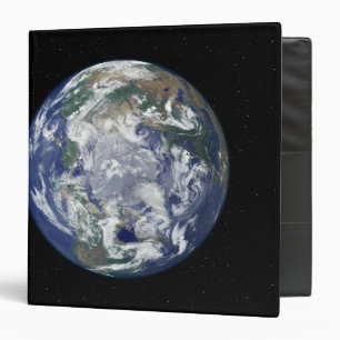 Fully lit Earth centred on the North Pole Binder