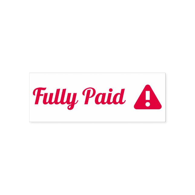 "Fully Paid" Rubber Stamp (Design)