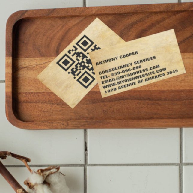 Fully personalized choose background x11 QR code B Business Card (Creator Uploaded)