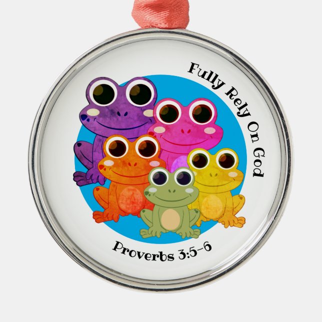 FULLY RELY ON GOD Christian  Metal Ornament (Front)