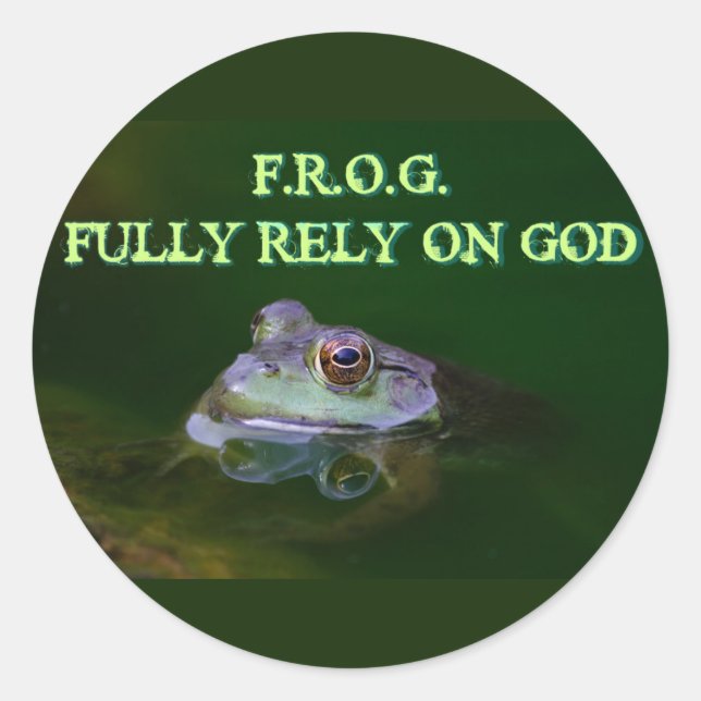 Fully Rely on God Classic Round Sticker (Front)