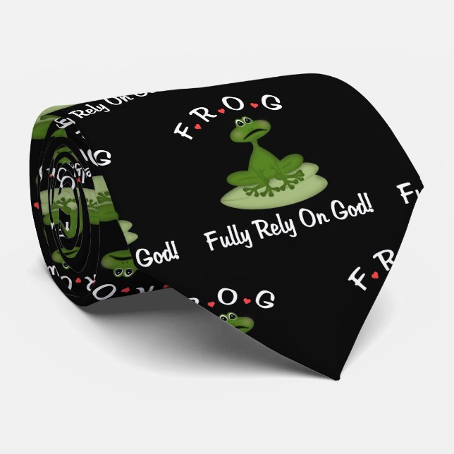 Fully Rely On God Frog Tie (Rolled)