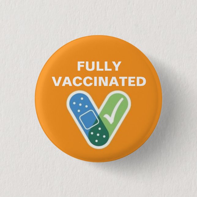 Fully Vaccinated Button (Front)