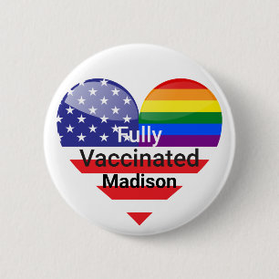 Fully Vaccinated Heart 2 Inch Round Button