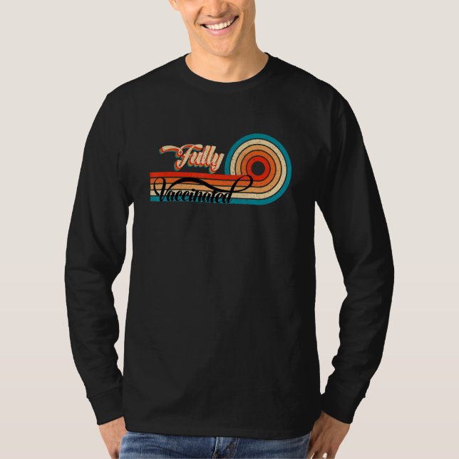 Fully Vaccinated S Rainbow Pro Vaccine Retro Tee (Front)