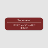 Fully Vaccinated Server Business Burgundy