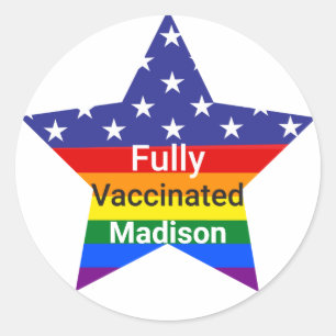 Fully Vaccinated Star Classic Round Sticker
