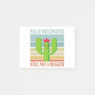 Fully Vaccinated Still Not A Hugger Cactus Vintage Post-it Notes
