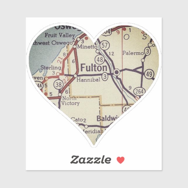 Fulton New York Vintage Map (Sheet)