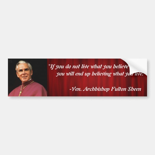 Fulton Sheen Bumper Sticker (Front)