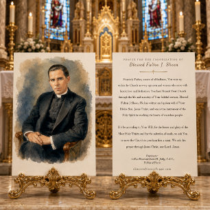 Fulton Sheen Canonization Prayer Card