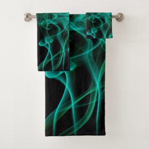 Fumée verte minimaliste symétrique noir