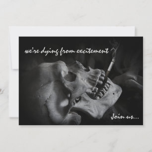 Fumer le crâne Cigarette Halloween Fête Invitation