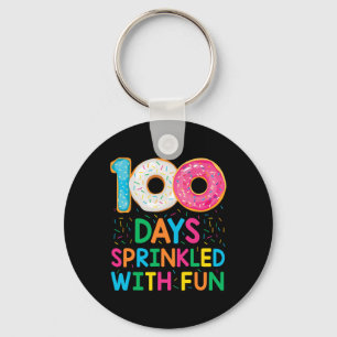 Fun 100 Days Sprinkled With Fun Donut School Teach Keychain