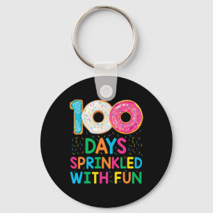 Fun 100 Days Sprinkled with Fun Doughnut School Te Keychain