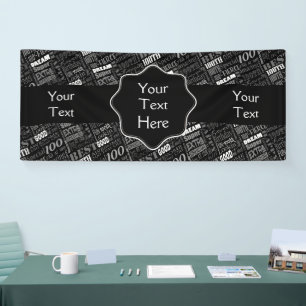 Fun 100th Birthday Party Personalized Monogram Banner
