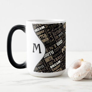 Fun 100th Birthday Party Personalized Monogram Magic Mug