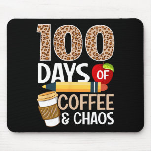 Fun 100th Day Of School Teacher 100 Days Of Coffee Mouse Pad
