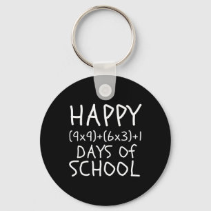 Fun 100th Day Of School Teacher Kids 100 Days Math Keychain