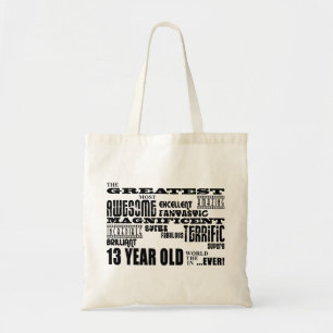 Fun 13th Birthday Party Greatest Thirteen Year Old Tote Bag