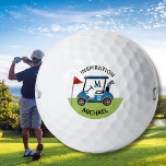 Fun 19th Hole Custom Cart Personalized Golf Balls<br><div class="desc">Have fun with this one and put some inspiration into their game - ready to ride the course and help make it a great game -- this Michael is up for the job and the last hole. Think birthday / father's day / or any other type of gift -- it...</div>