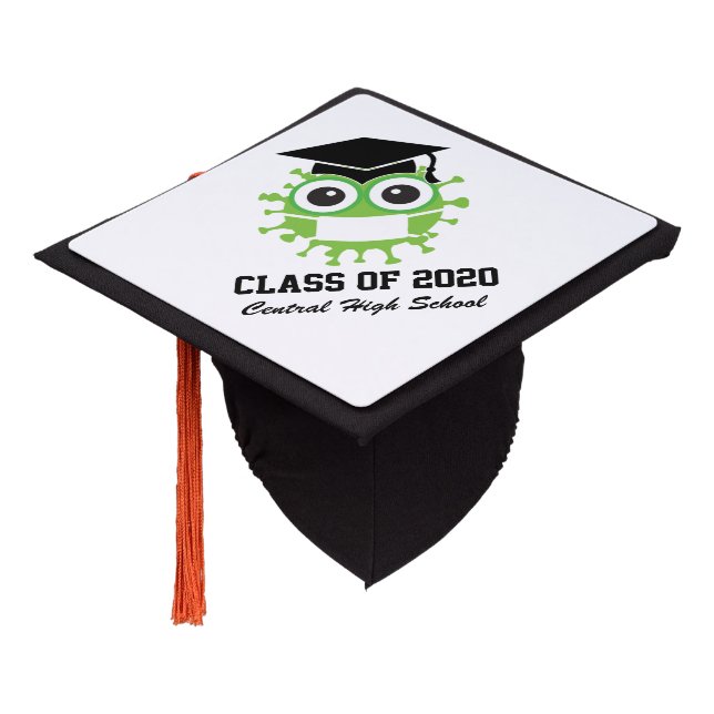 Fun 2020 Coronavirus Graduation Graduation Cap Topper (Angled)