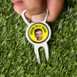 Fun 21st Birthday CUSTOM TEXT Photo Divot Tool<br><div class="desc">Fun birthday photo golf divot tool in a retro modern cutout photo design. The year is customizable to suit any birthday year, whether it be your 21st, 30th, 40th, 50th or 60th birthday party! To get the cutout effect please use a png file with the background already cut out. If...</div>