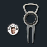 Fun 21st Birthday CUSTOM TEXT Photo Divot Tool<br><div class="desc">Fun birthday photo golf divot tool in a retro modern cutout photo design. The year is customizable to suit any birthday year, whether it be your 21st, 30th, 40th, 50th or 60th birthday party! To get the cutout effect please use a png file with the background already cut out. If...</div>