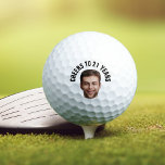 Fun 21st Birthday CUSTOM TEXT Photo Golf Balls<br><div class="desc">Fun birthday photo golf ball in a retro modern cutout photo design. The year is customizable to suit any birthday year, whether it be your 21st, 30th, 40th, 50th or 60th birthday party! To get the cutout effect please use a png file with the background already cut out. If not,...</div>