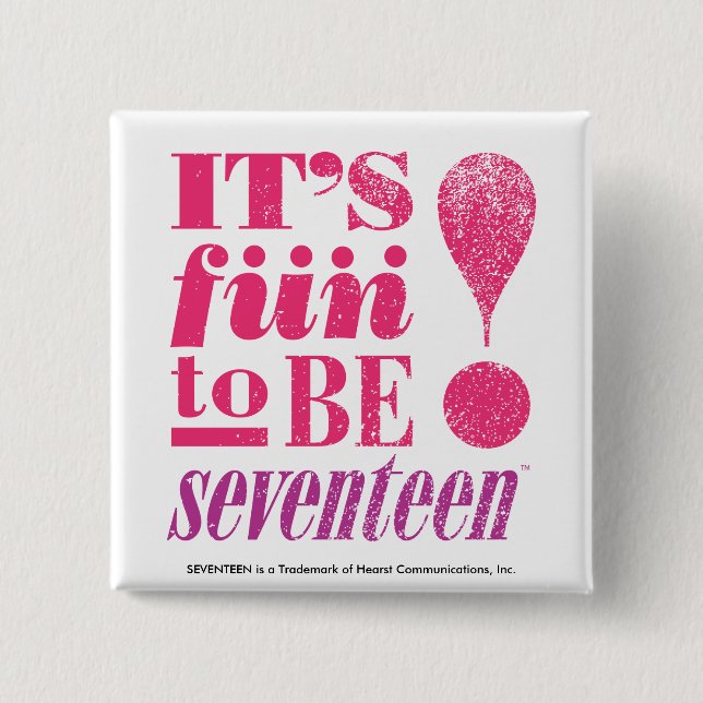 Fun 2 B 17-Magenta Inch Square Button (Front)