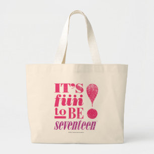 Fun 2 B 17-Magenta Large Tote Bag