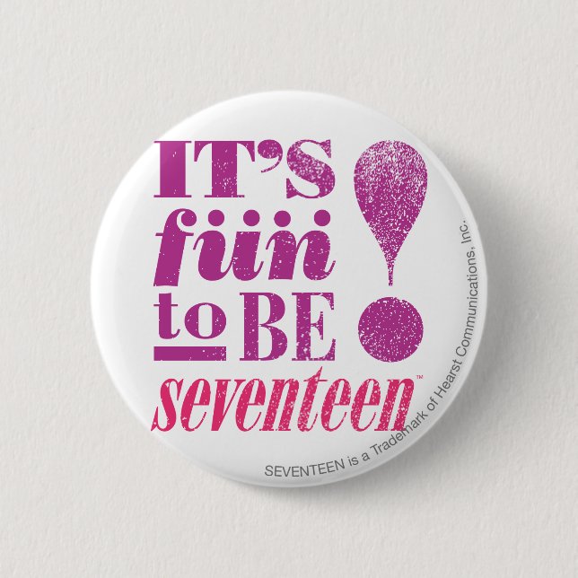Fun 2 B 17-Purple 2 Inch Round Button (Front)