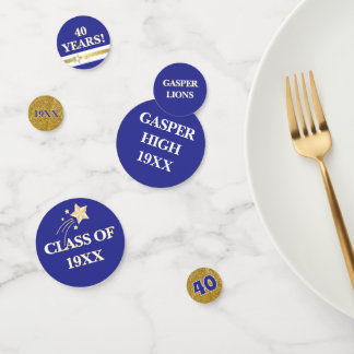 FUN 40th Class Reunion Table Confetti