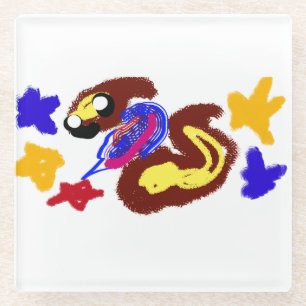 Fun 4th July  summer  Glass Coaster