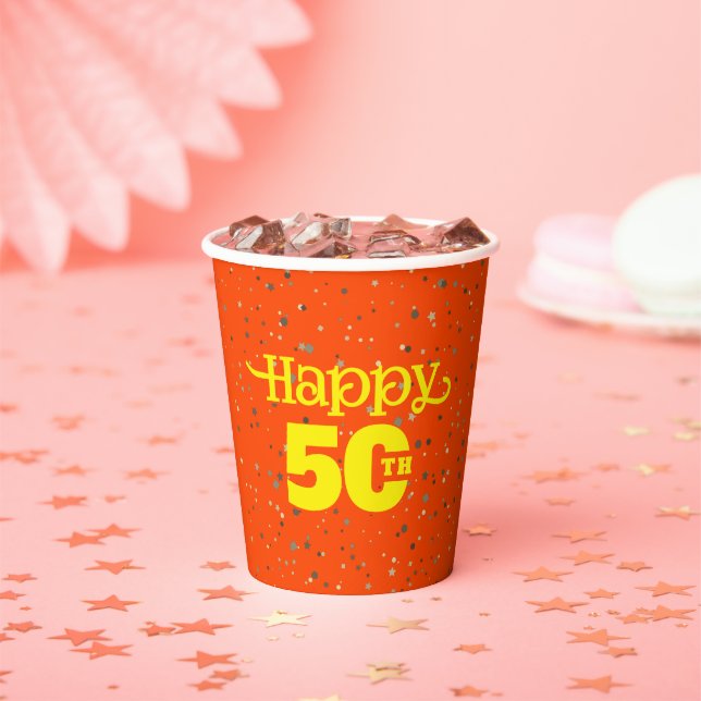 FUN 50th birthday  Paper Cups (Insitu)