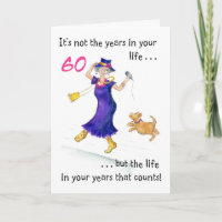 Fun 60e anniversaire carte pour une femme