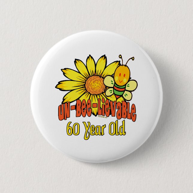Fun 60th Birthday Gifts 2 Inch Round Button (Front)