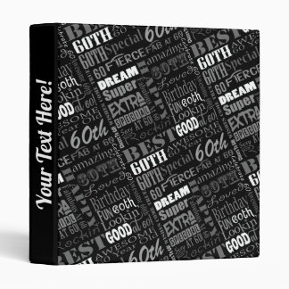 Fun 60th Birthday Party Personalized Monogram Binder