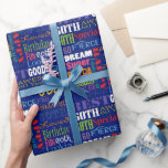 Fun 60th Birthday Party Personalized Monogram Wrapping Paper<br><div class="desc">Unique and special typography themed 60th birthday party decor and gifts. Text includes fierce and fab at 60. fabulous at 60, amazing 60th birthday party, extra special 60th birthday, happy 60th birthday, rocking 60th birthday, looking good at 60, and amazing 60th birthday. Bright colourful text in yellow, pink, purple, blue,...</div>
