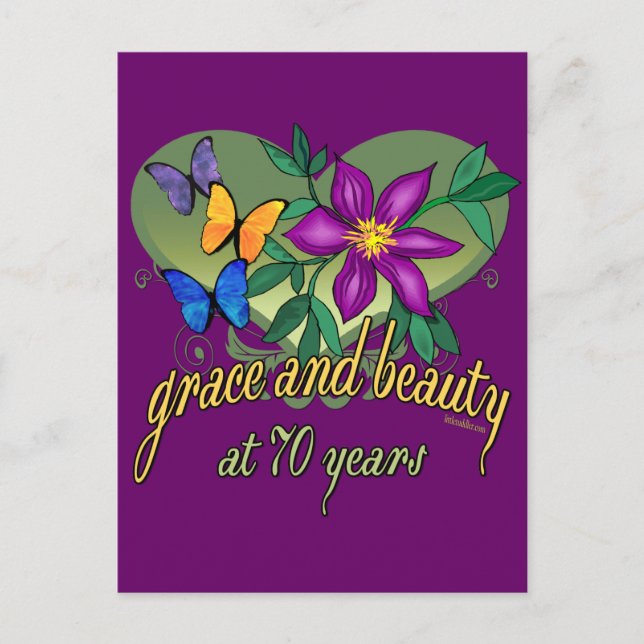 Fun 70th Birthday Gifts Postcard (Front)