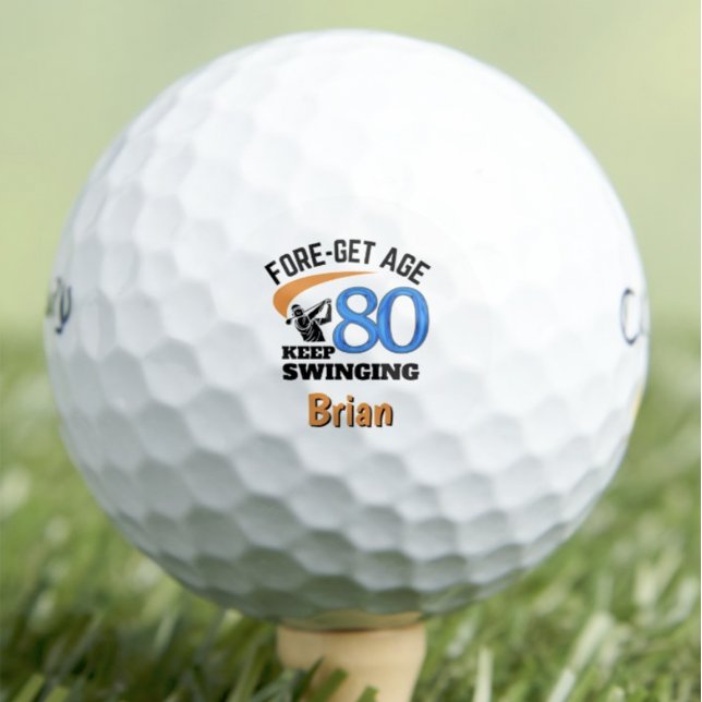 Fun 80th Golf Gift for Friend – Keep Swinging Balls (Creator Uploaded)