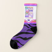 Fun 90th Birthday Party Personalized Monogram Socks (Left Outside)