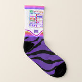 Fun 90th Birthday Party Personalized Monogram Socks (Right Outside)