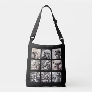 Fun 9 Photo Collage Pictures Crossbody Bag