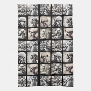 Fun 9 Photo Collage Pictures Kitchen Towel