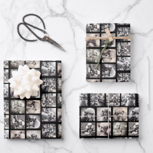 Fun 9 Photo Collage Pictures Wrapping Paper Sheet