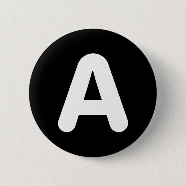 Fun A Letter Halloween Costume For Group Matching  2 Inch Round Button (Front)