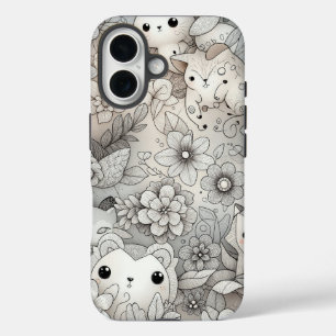 Fun Abstract Animal Collection iPhone 16 Case