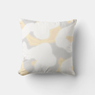 fun abstract modern grey white peach artistic throw pillow